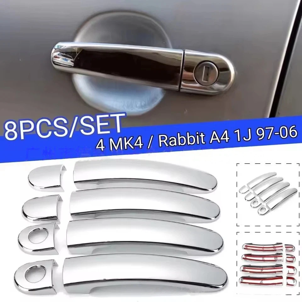 

Suitable for Golf 4 MK4/Rabbit A4 1J 1997-2006 Chrome Handle Door Handle Decoration