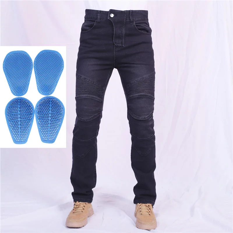 High-quality fabric for all-season cycling Mens Motorcycle Jeans Protective Motocross Pants Gear Option Driver Pantalon Motos
