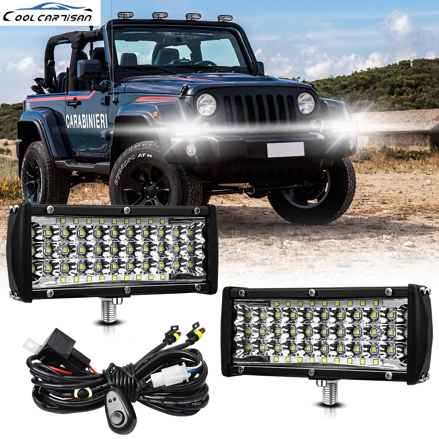 4/7inch Led Headlight for Car Work Light Lamp Long Range  Led 4x4 Accessories Off Road Light Bar for 12V 24V ATV SUV Motorcycle