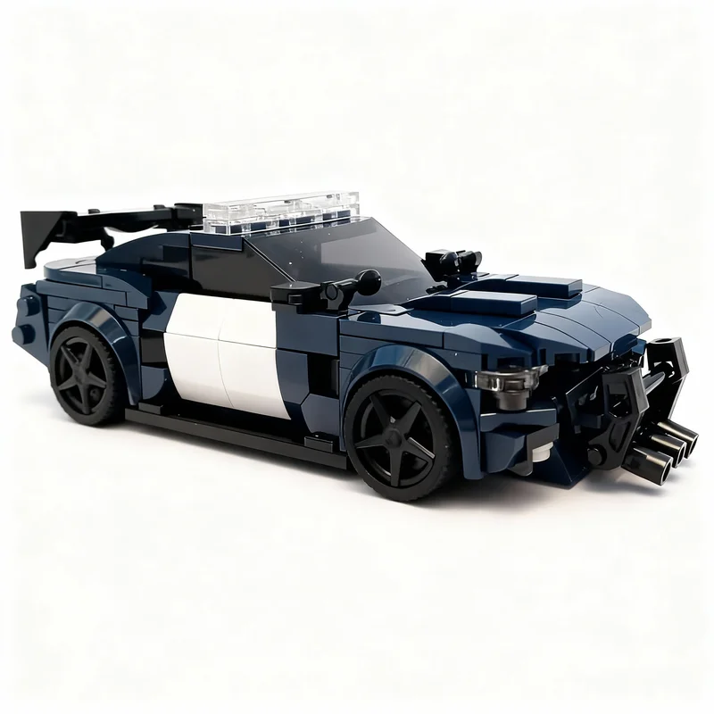 

424PCS MOC City Champions Super Car Barricade Classic Pickup Mustang Gt Transformers Last Knight Model Technology DIY Gift Home