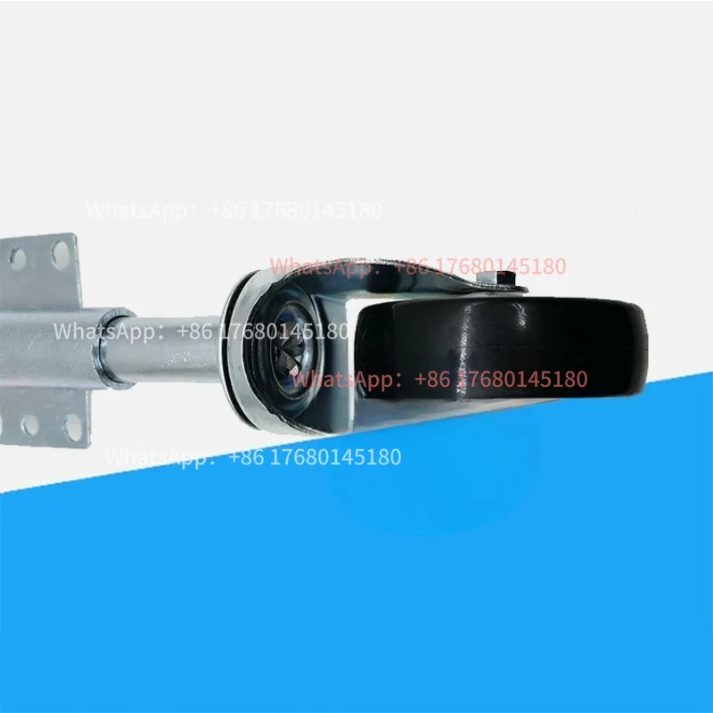 4 inch door spring wheel black PVC wheel railing wheel caster