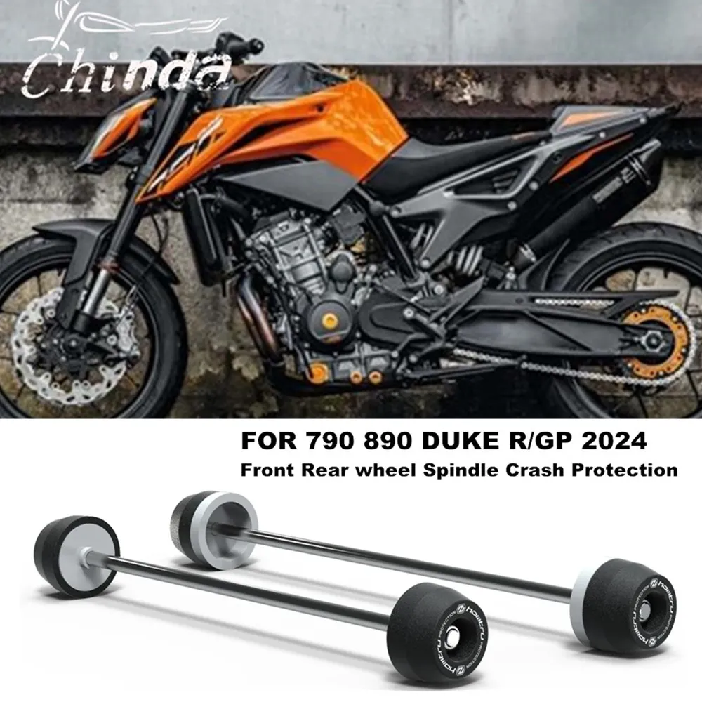 2024 Nuova Moto Asse Anteriore e Posteriore Forcella Crash Sliders Protezione Ruota Per KTM 790 Duke