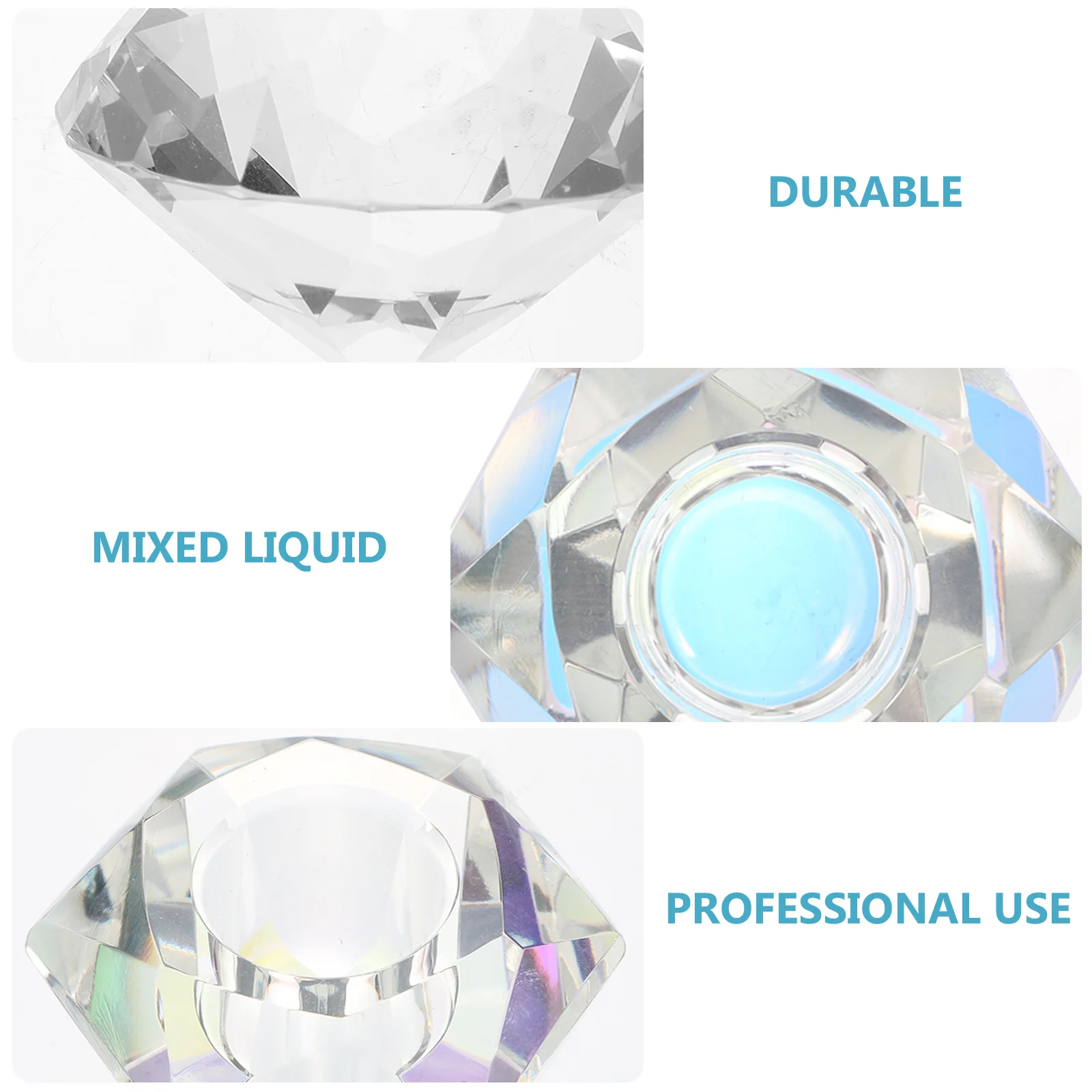 1Pcs Nail art Kristall Unregelmäßige Tasse Acryl Pulver Flüssigkeit Mischen Behälter Langlebig Robust Maniküre Nail art Salon Liefert