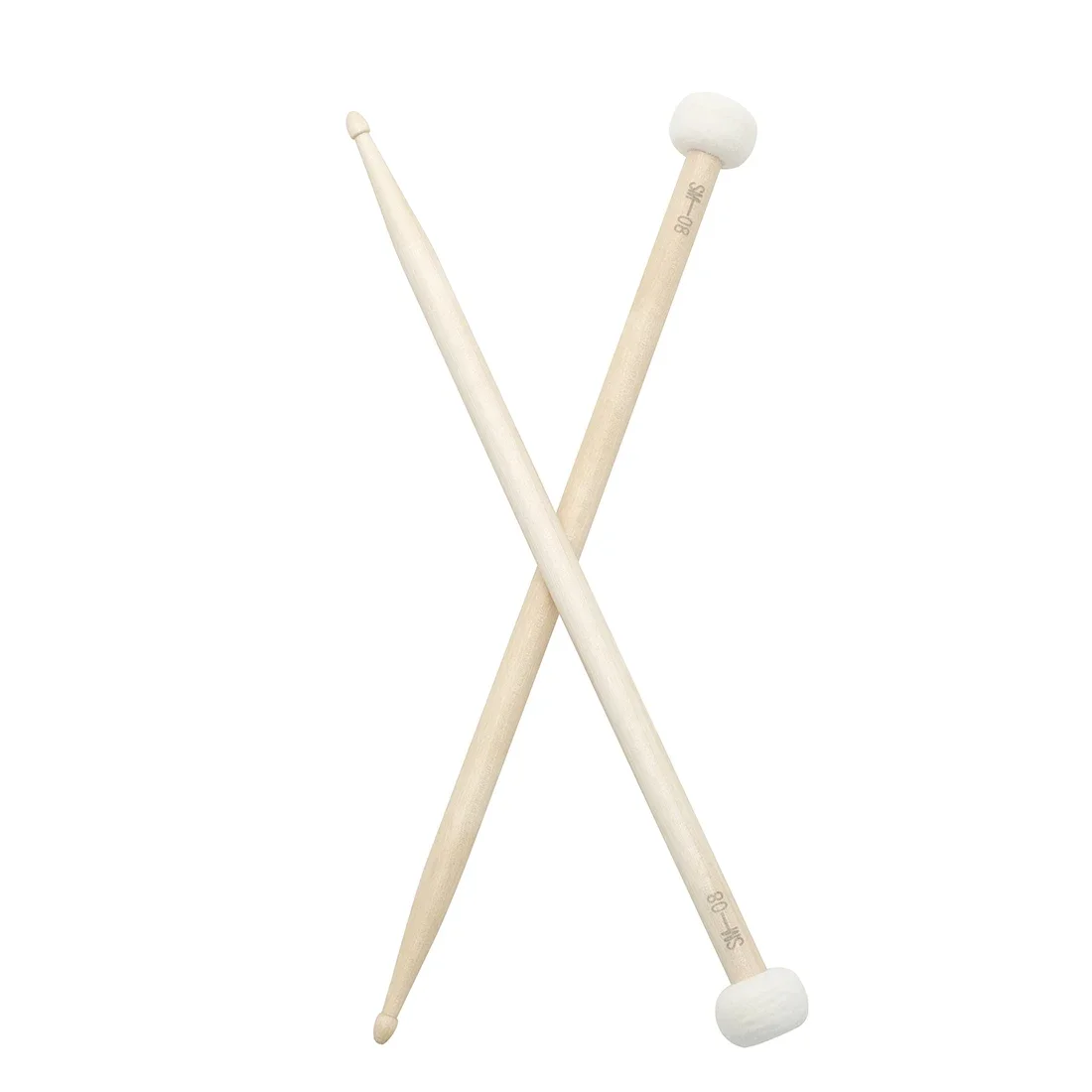 IRIN 1 Pair Multi-function Drumsticks Dual Purpose Maple Drumsticks Timpani Cymbal Hammer Percussion Instrument Accessories