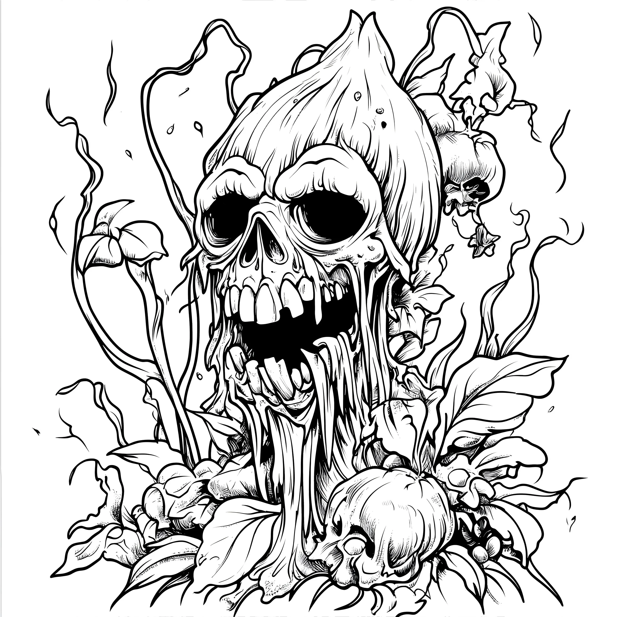 Art Coloring Book 20Page BOTANICAL GHOST Adult Picture Book Gift For Birthday Party Relieve Stress Kill Time Graffiti Painting