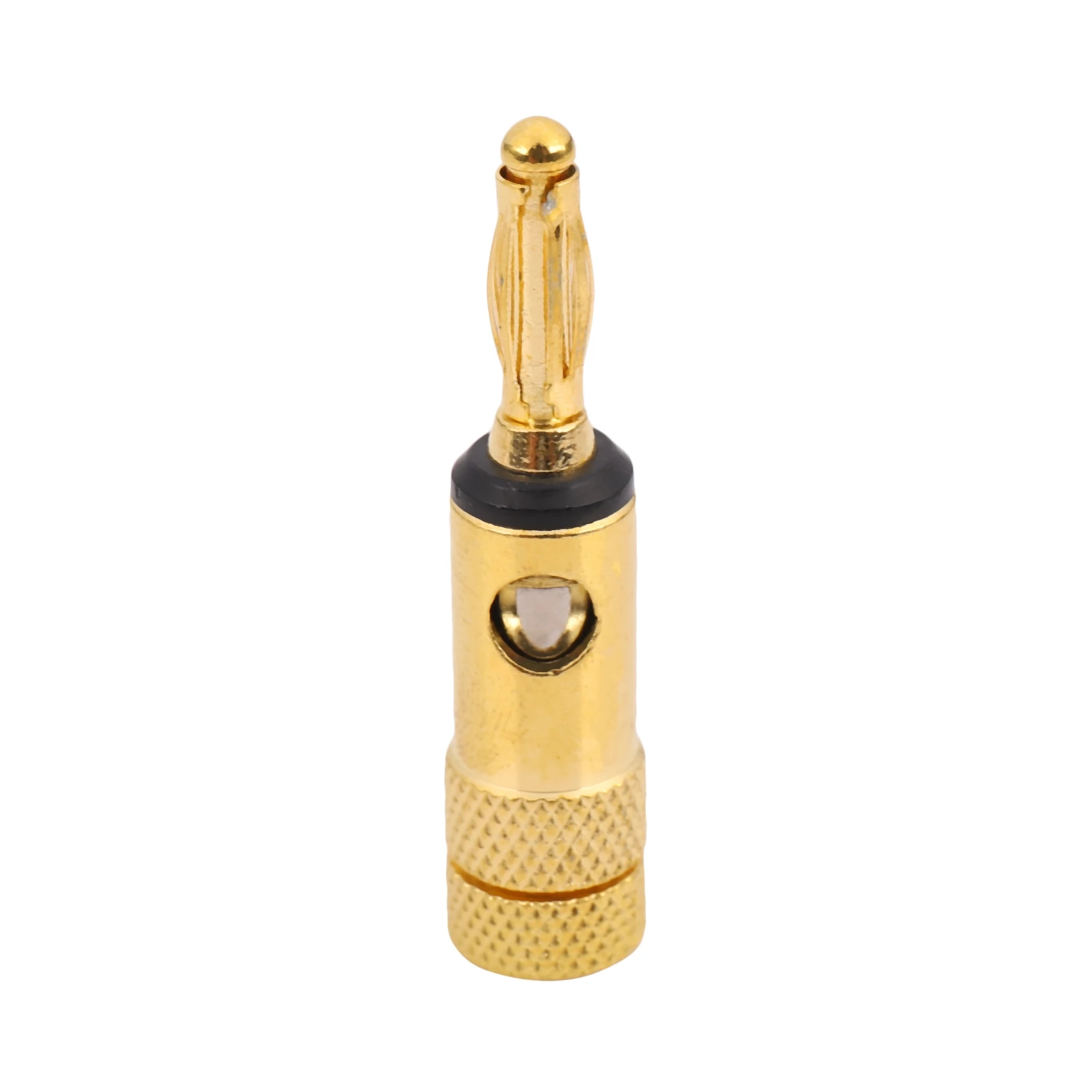 Plugues Banana Banhados a Ouro, 2 Vermelho 2 Preto 4mm, LL68-4BP1