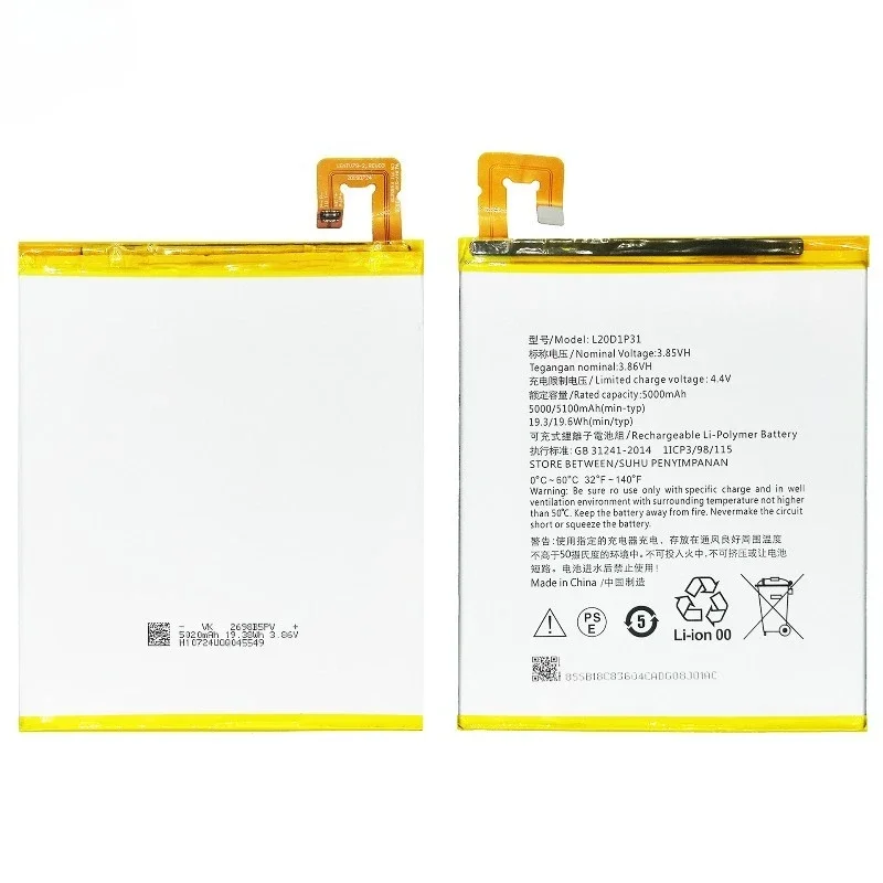 L20D1P31 Tablet Battery for Lenovo High Quality High Capacity Grade A Cell Replacement Battery with Tools
