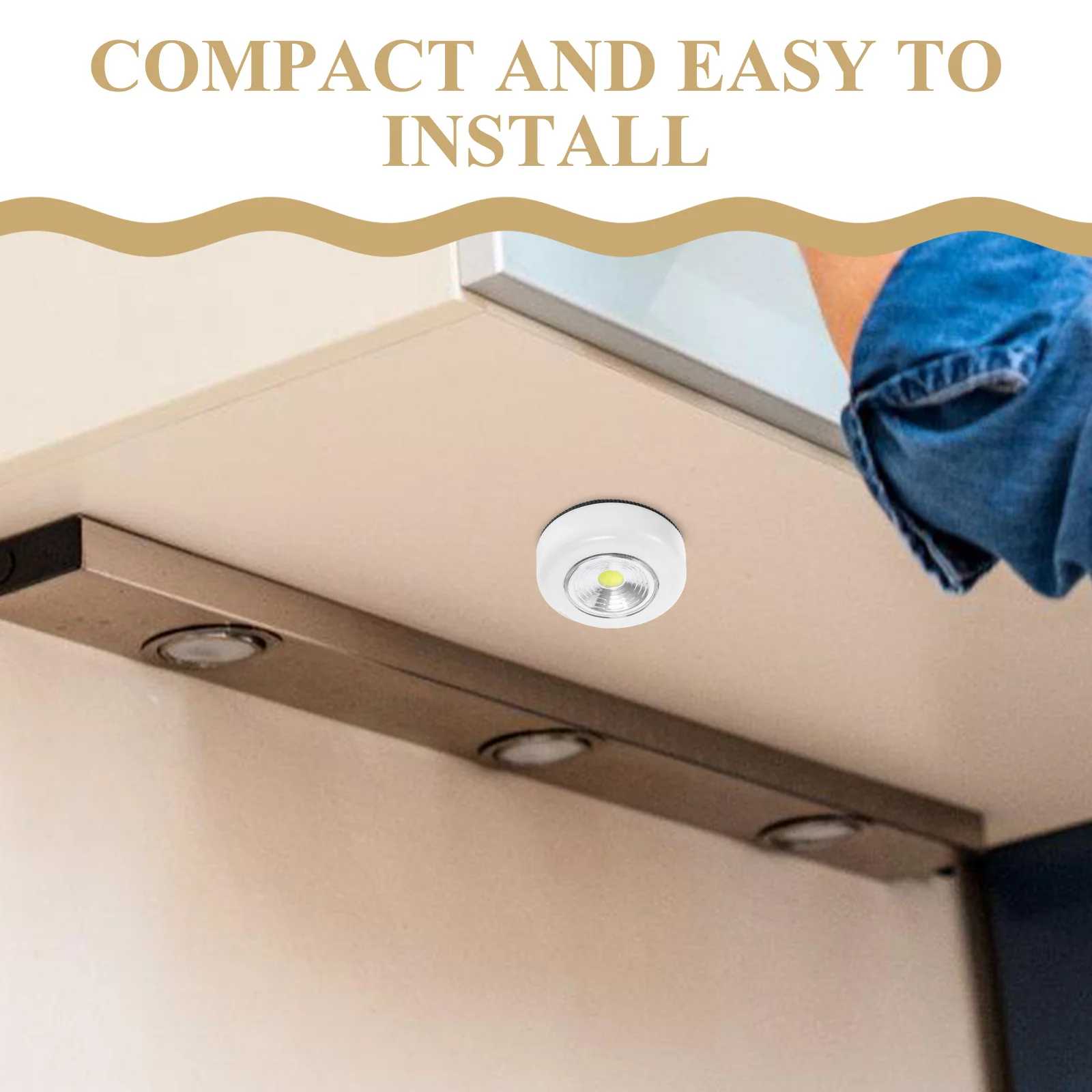 اللمس ضوء الليل مصباح Led عفريت ضوء لخزانة خزانة المطبخ جدار الجرف غرفة نوم المدخل إضاءة الطوارئ (البطاريات لا