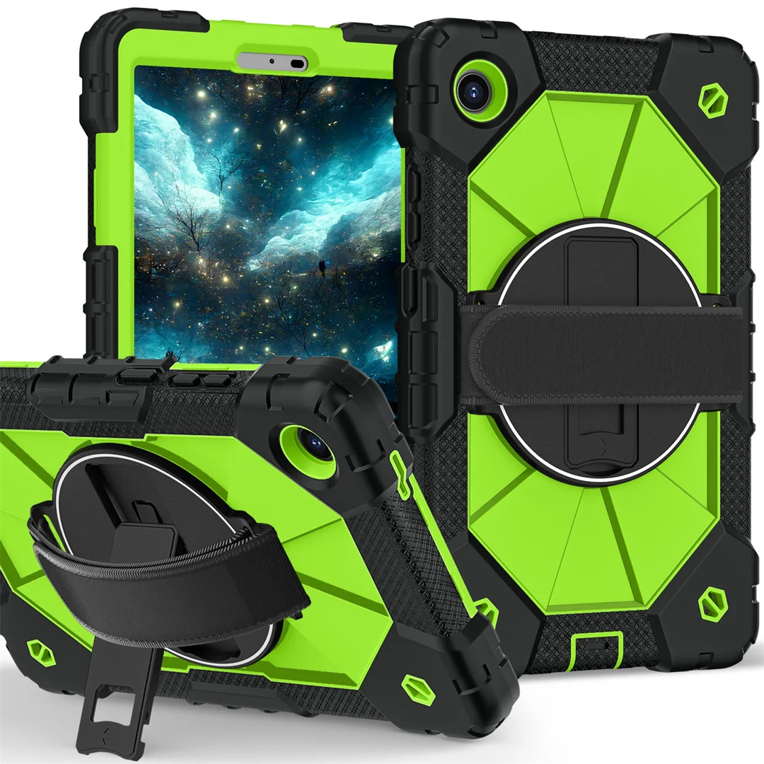 

For Lenovo Tab k9 One 8.7in 2025 New Release Shockproof Tablet Case with 360 Rotating Handle Multi Angle Stand Multi Color