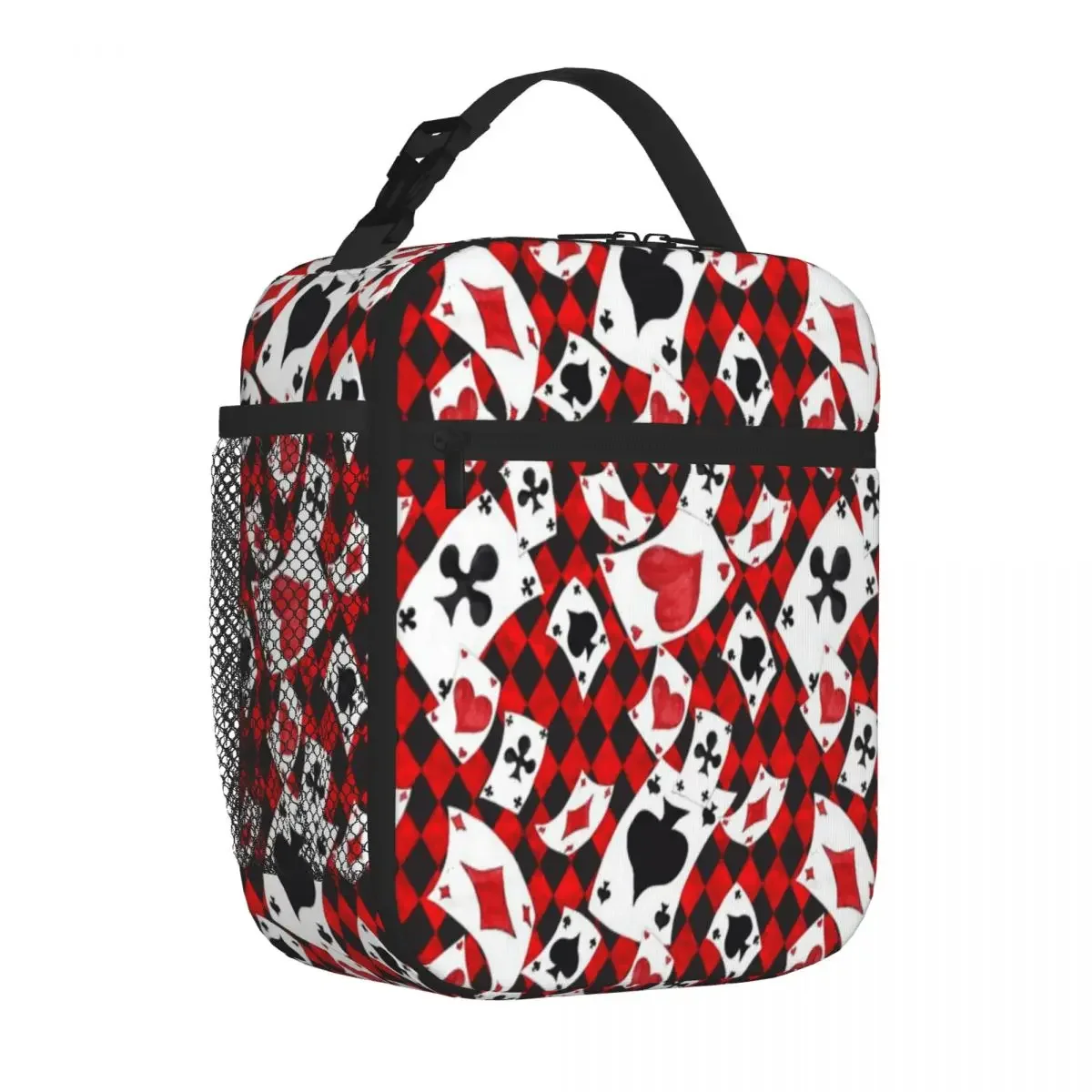 Hot Sale Playing Cards Pattern Fashionable Waterproof Lunch Bag Festival Outing Shoulder Lunch Bag