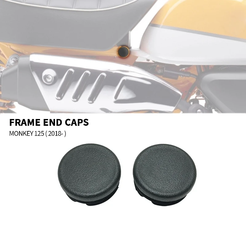 2PCS Motorcycle Frame End Caps Frame Hole Cover Caps Plug Decorative For Honda Monkey 125 Monkey125 2018 2019 2020 2021 2022