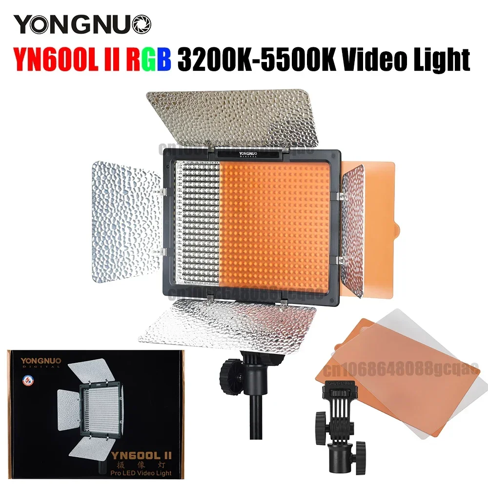 

Yongnuo YN600L II 3200-5500K Bi-color Remote Control CRI95+ 4800LM LED Video Light Panel for Makeup TikTok Live Fill Lighting