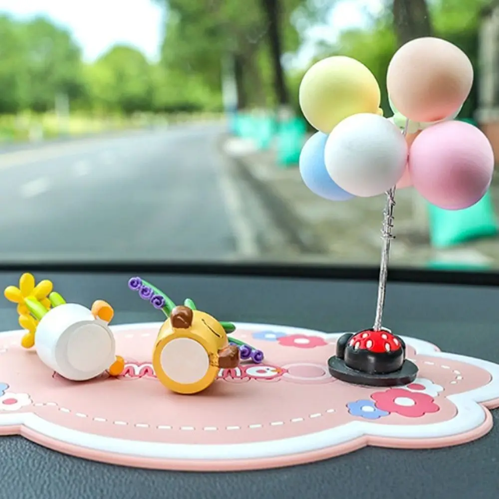 Flower Pot Car Ornaments Ornaments Cartoon Car Dashboard Figure Narcissus Flower Bell Orchid Flower Pot Car Decoration