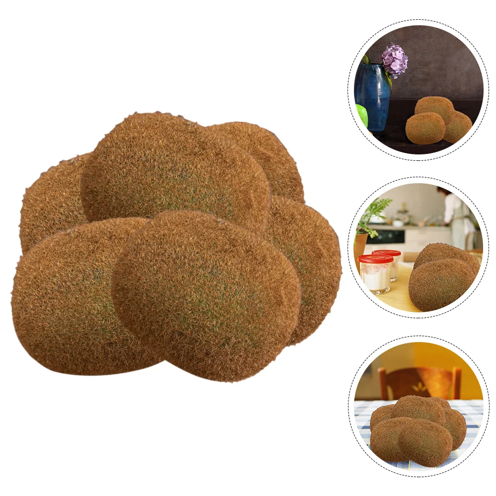 6 Pcs Realistic Kiwi Prop Fruit Artificial Kiwifruit Layout Scene Decor Decorations Fake Photo