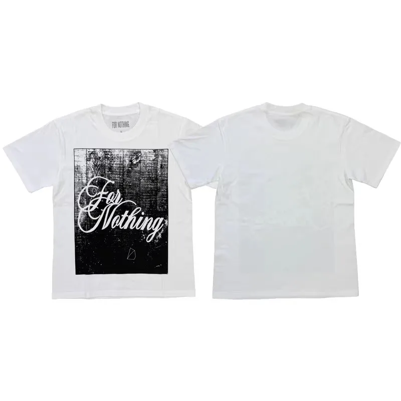 

2026 NINE VICIOUS FOR NOTHING TEE Футболка с короткими рукавами и винтажным принтом логотипа TX1595