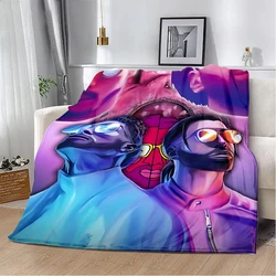 Printed Blanket Picnic Blankets Rapper PNL QLF Singer Warm Blanket Soft and Comfortable Blanket Home Travel Birthday Gift