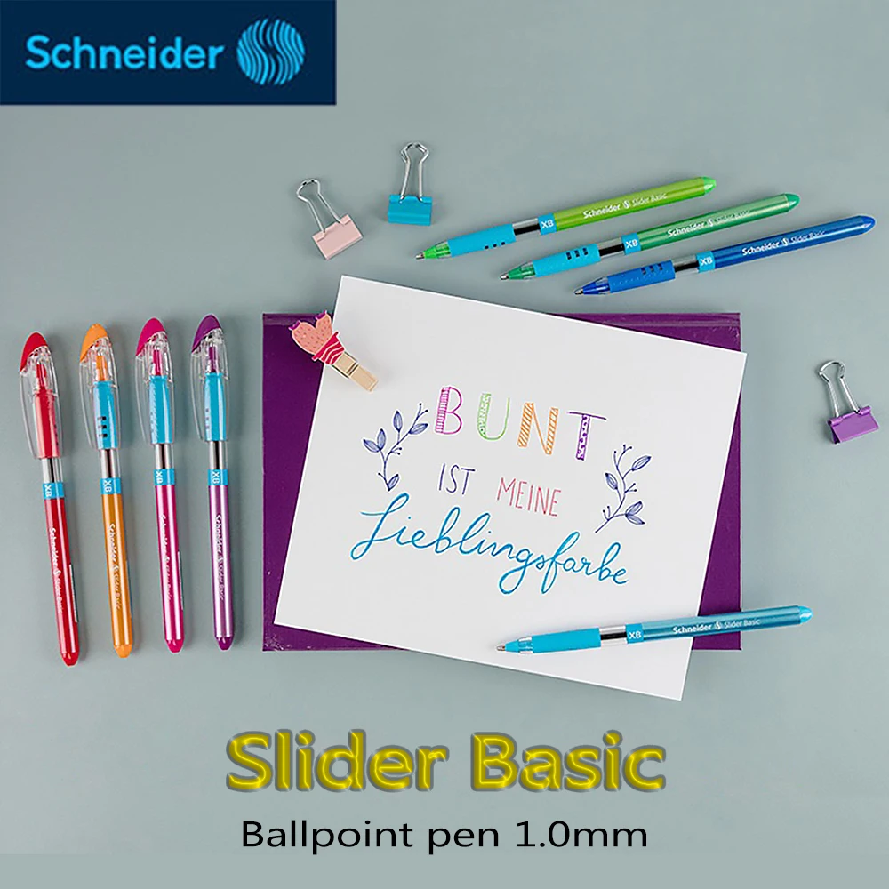 

1PC Schneider Slider Basic Ballpoint Pen 1.0mm Office Business Painting Student Supplies Office Supplies Cute Stationery