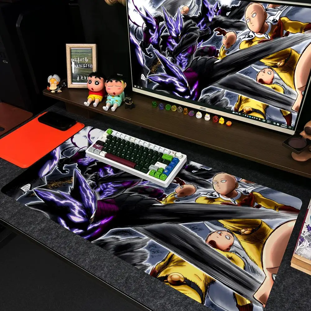 Anime One Punch Man Mouse Pad Xxl Computer Large Size Non-slip Gamer Keyboard 90x40cm Art Design HD Deskmat