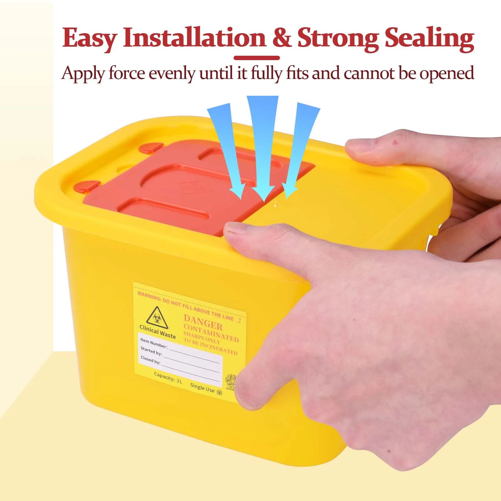 ATOMUS 2 قطعة 3L Microblading الوشم النفايات إبرة خرطوشة الأدوات الحادة شفرة الملحقات التخلص من القمامة جمع دلو صندوق تخزين