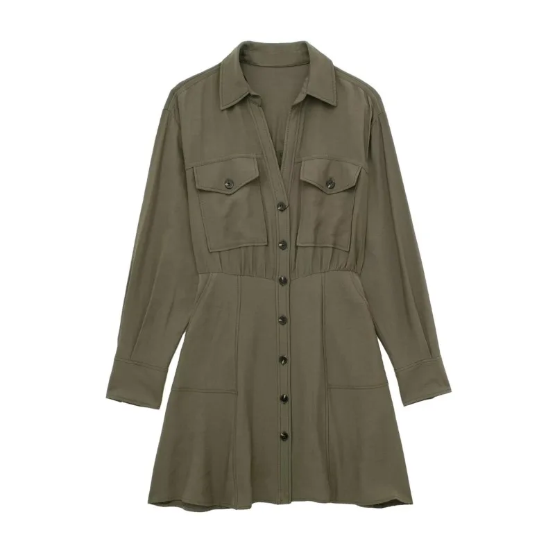 

Женское классическое платье, новинка весны 2024, женское уличное модное мини-платье-рубашка