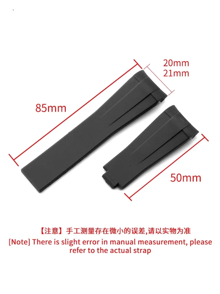 Correa de silicona para reloj Seiko, Rolex, Submariner, Daytona, Oysterflex, accesorios de pulsera de goma resistente al agua, 20mm