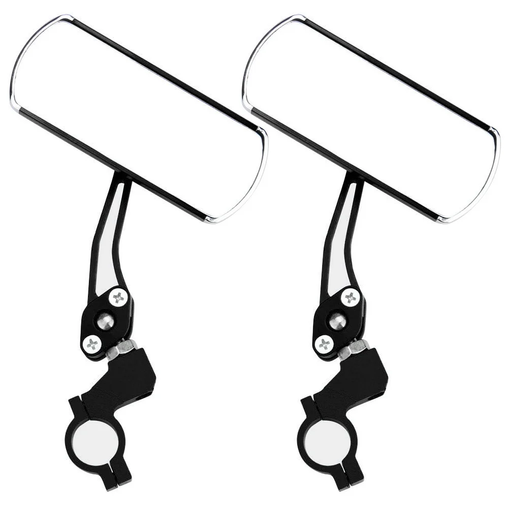 

Pair of 360 Degree Wide Angle Bike Rear View Mirrors Lightweight Blast-Resistant Fully Adjustable Handlebar Mirrors Black
