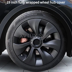 4PCS Wheel Hub Hight Performance Replacement Hub Caps Protection Ring Full Rim Cover Accessories For Tesla Model Y 19 Inch 2024