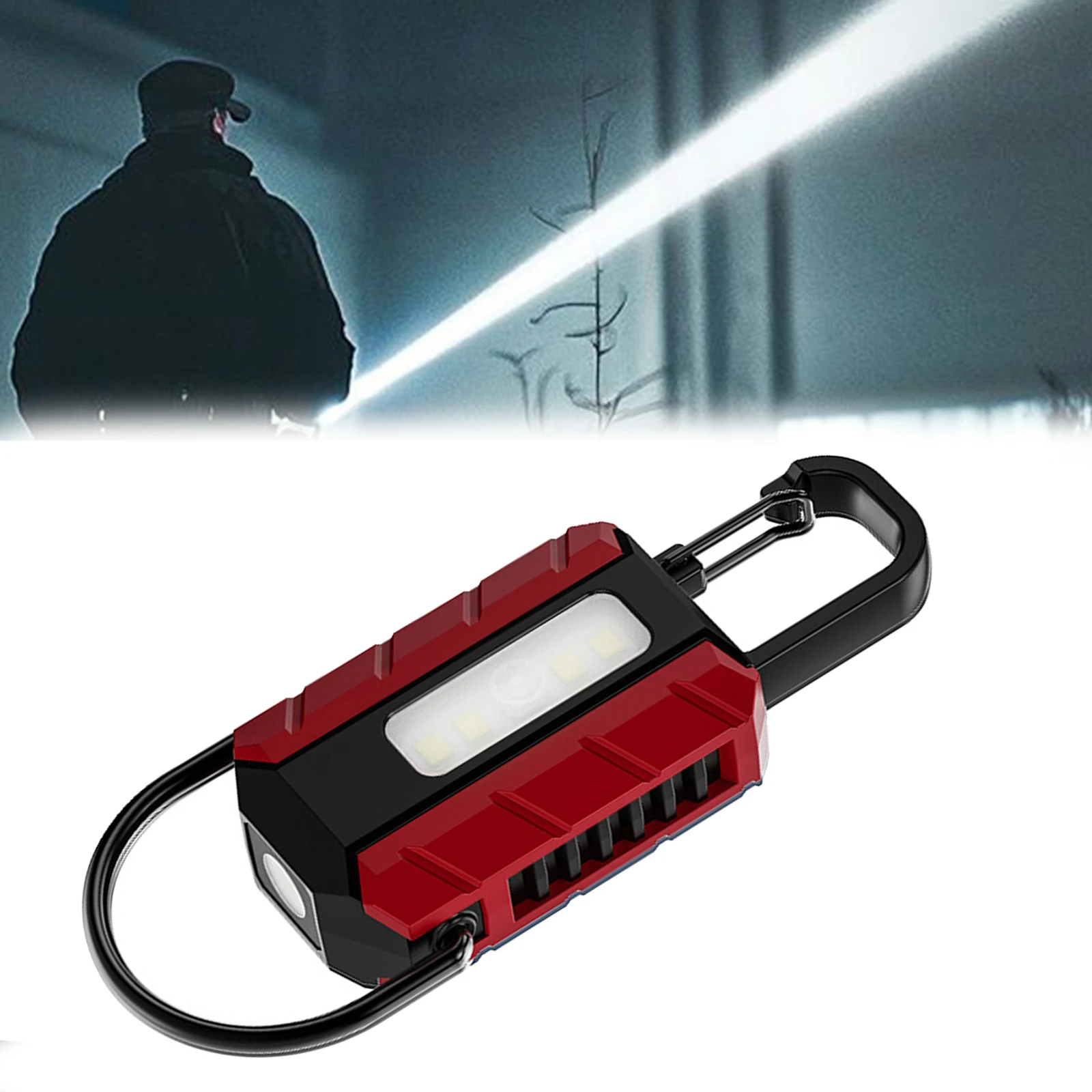 

Брелок-фонарик, перезаряжаемый через USB, светодиодный фонарик, карманный фонарик для кемпинга, походов и экстренных случаев