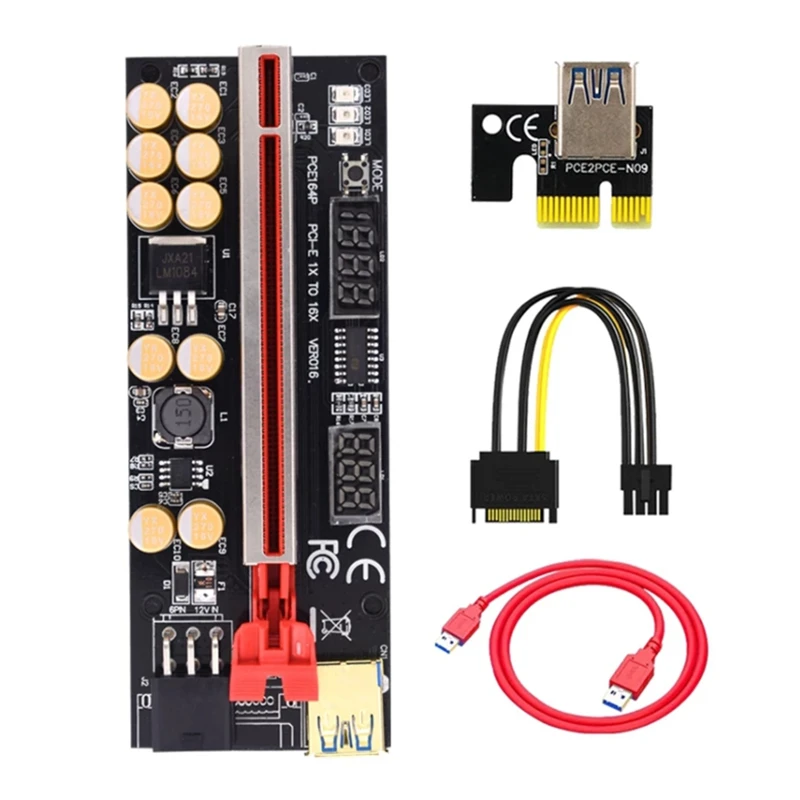 

Новейшая карта VER016 Riser 016 PCI-E, Температурное напряжение, GPU X16, 6-контактный USB Райзер для майнинга, карта PCIE для видеокарты