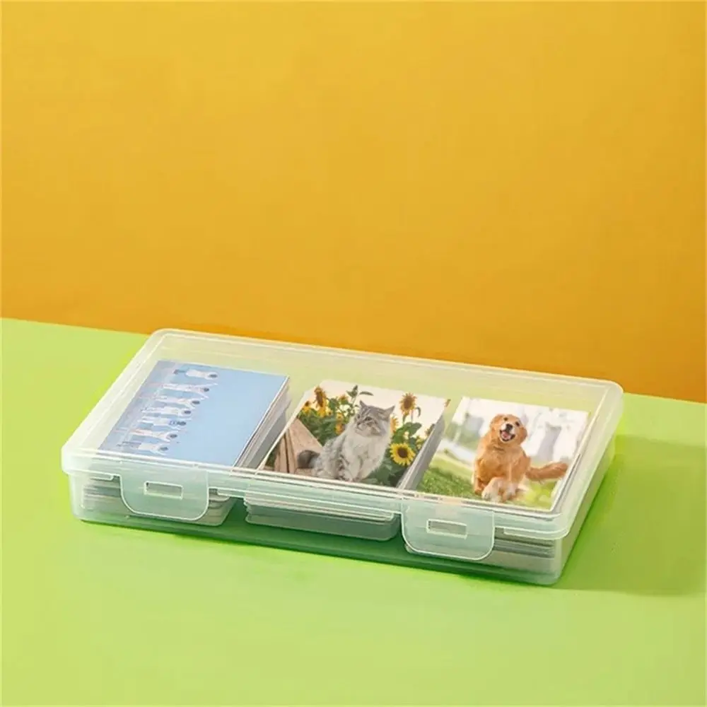 

Transparent Photo Card Holder Clear Container Large Capacity Idol Photo Storage Box Dustproof With Lid Card Collection Organizer