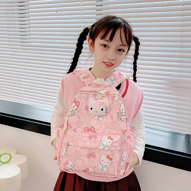 حقيبة ظهر كورومي تشايلد هالو كيتي حقيبة مدرسية جديدة كرتونية لطيفة ذات سعة كبيرة حزمة سينامورول شخصية أنيمي كاواي