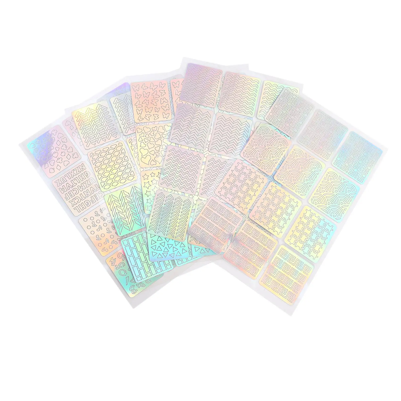 60 pieces 5 sheets styles nail stencils Art nail stickers set Cute nail Art designs nails Stencil sheets