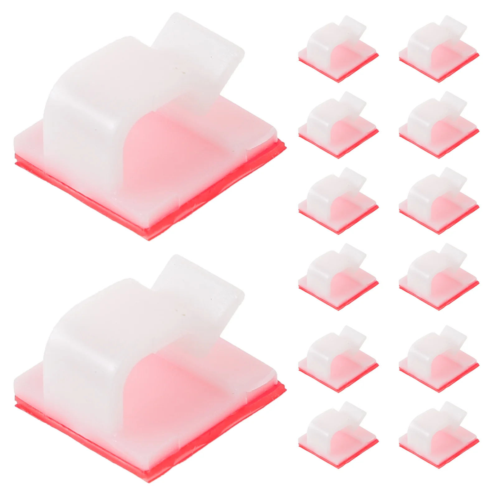 

100Pcs Cable Clips Adhesive Wire Fixing Clamps Transparent Flat Cord Organizer Holder for Car Dash Cam Desktop Cable Management