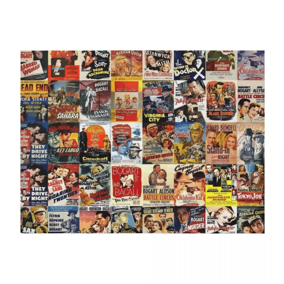 

Humphrey Bogart Movie Posters Throw Blanket Tourist Baby Camping Decorative Throw Blankets