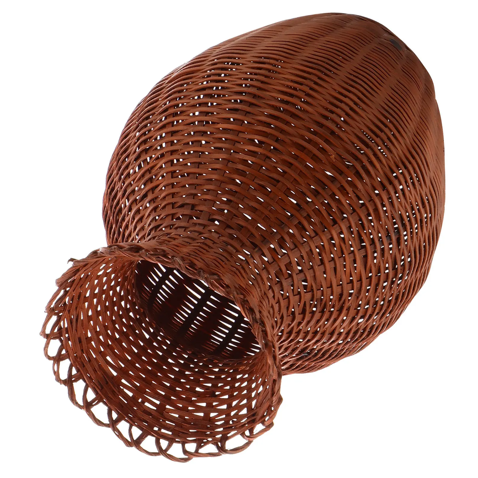 Bamboo Vase Handcrafted Rustic Decorative Woven Flower Container Home Aesthetic Traditional Design Bamboo Weaving Basket