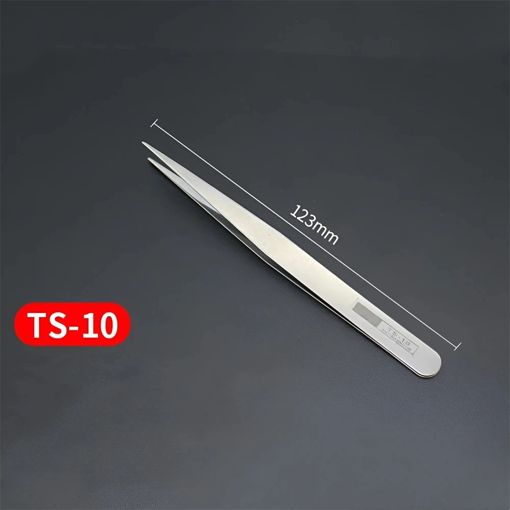 6pcs Tweezers Professional Watch Repair Tool Stainless Steel Straight Curved Tweezers, Quartz Mechanical Watch Detail Repair image 6