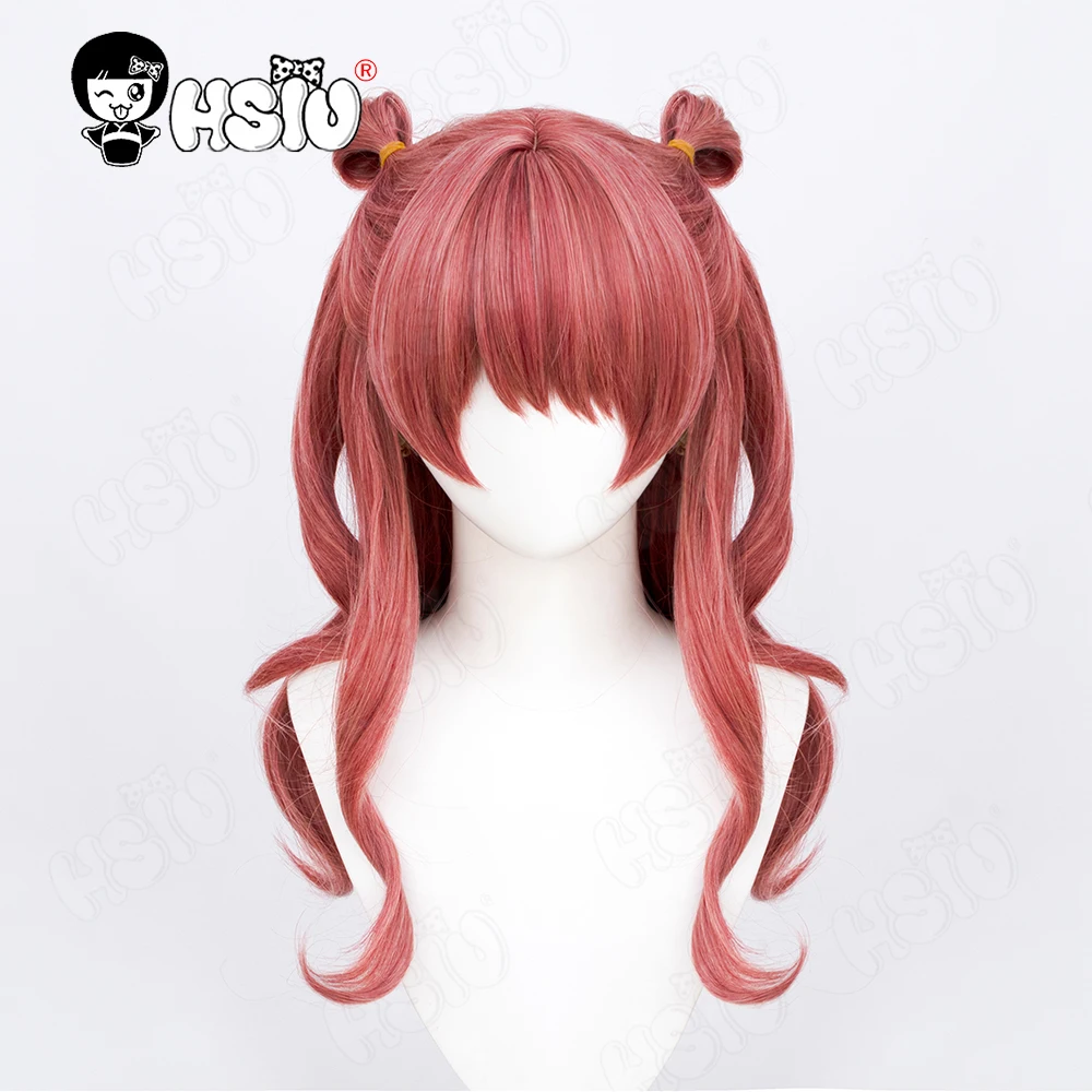 Hanami Saki Cosplay Wig Fiber synthetic wig Game Gakuen IDOLM cosplay「HSIU 」Mixed Red Long Wig+Wig cap Fujita Kotone cosplay Wig