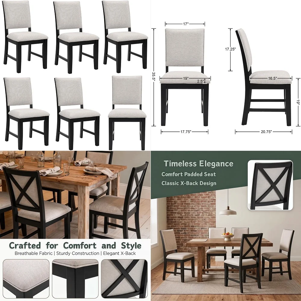 

Dining Chairs Set of 4, Chenille Fabric Modern Dining Room Chairs, MidCentury Side Chairs, Kitchen Chairs for Living Room, Rest