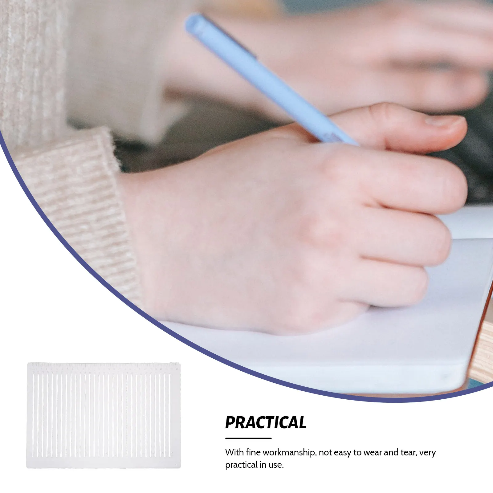 1pc Exam Answering Ruler A4 1 0cm Spacing Drawing Measuring Tool School Stationery Line Rulers Students Exam Drawing Ruler