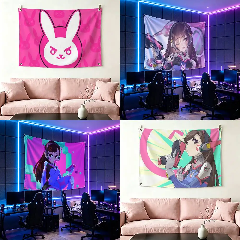 game O-Overwatch D Flags Wall Hanging Tapestry Outdoor Garage Room Decorative flag Background Blanket