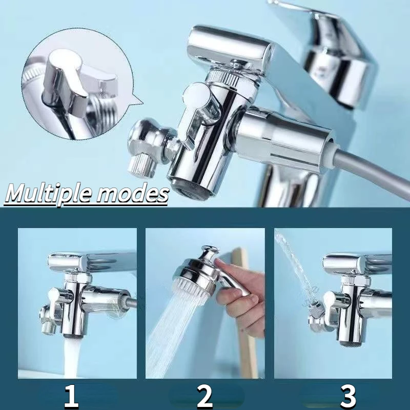 Faucet External Shower Set Bathroom Multi-function Massage Pressurized Copper Faucet Shower Toilet Basin Shampoo Accessories