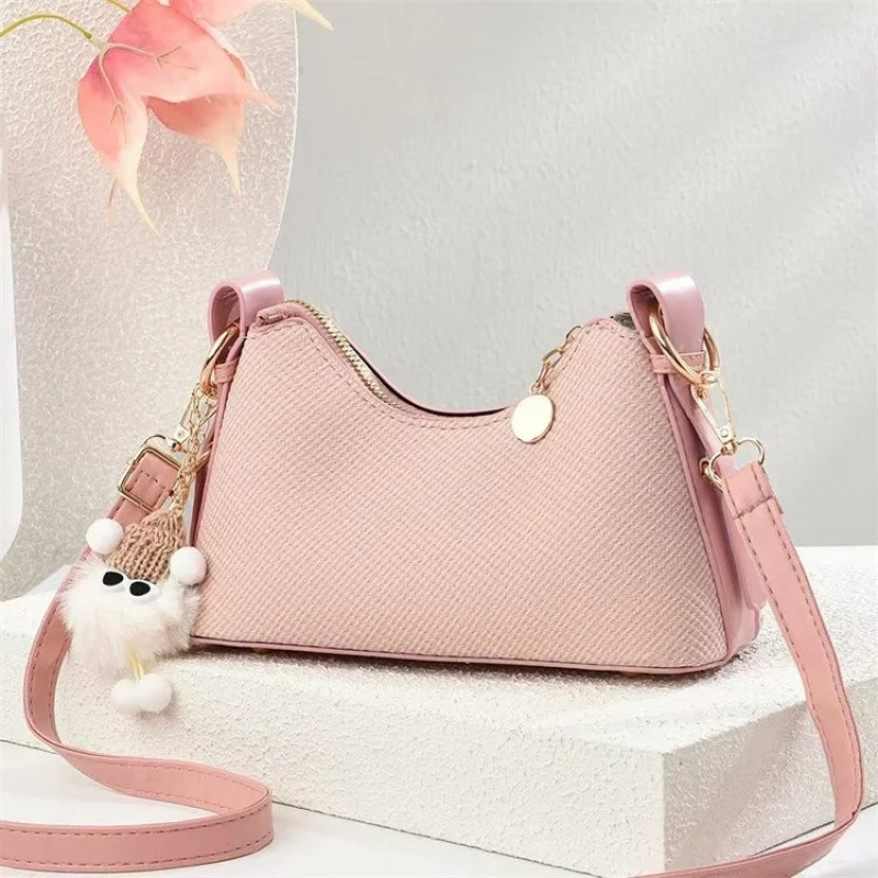 شعبية الكلاسيكية الراقية جلد المرأة حقيبة كروسبودي العلامة التجارية الفاخرة المألوف أنيقة أنيقة الزينة حقيبة خمر ​