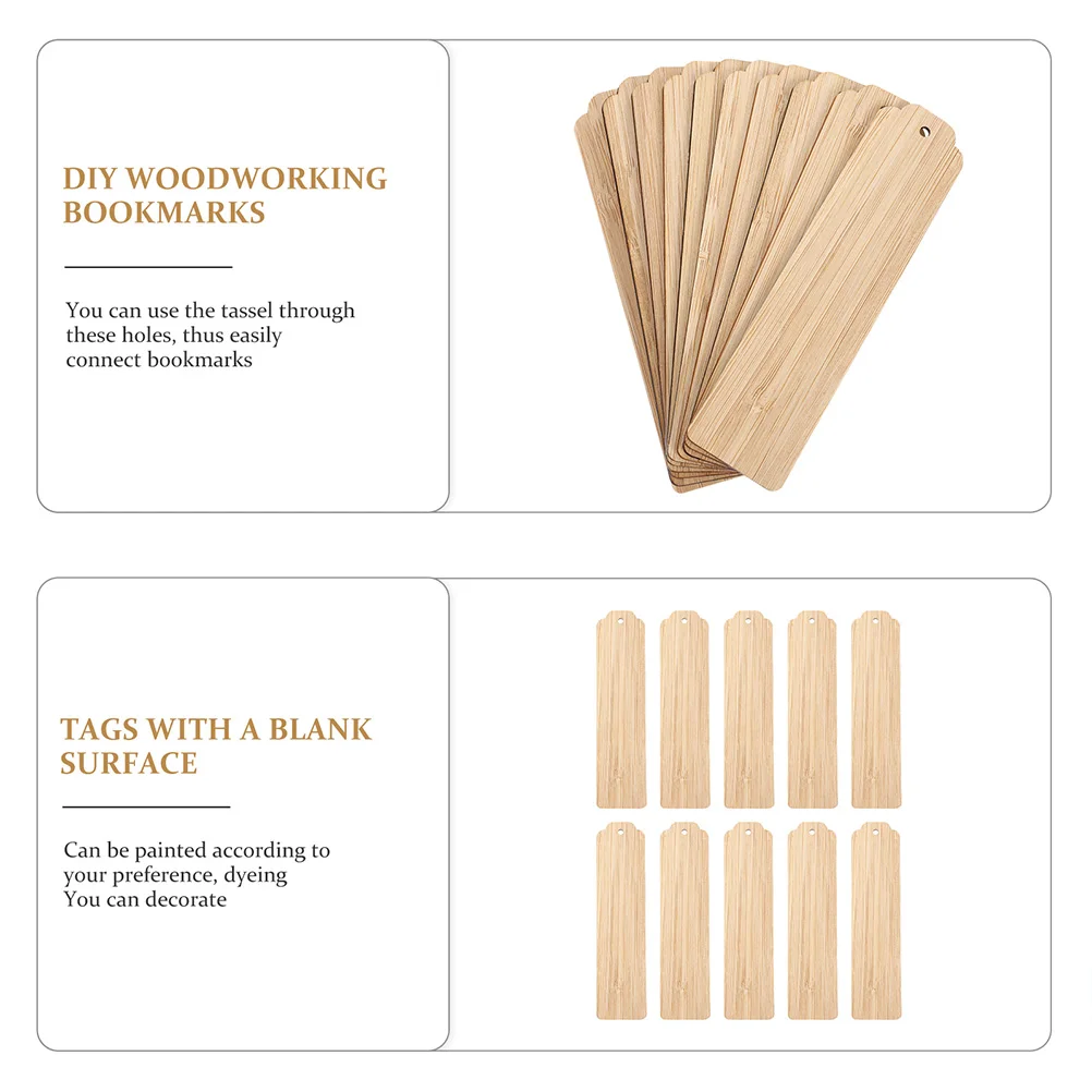 

10 Sets Blank DIY Engraved Bookmarks Primary School Hanging Tassel Coloring Page Markers