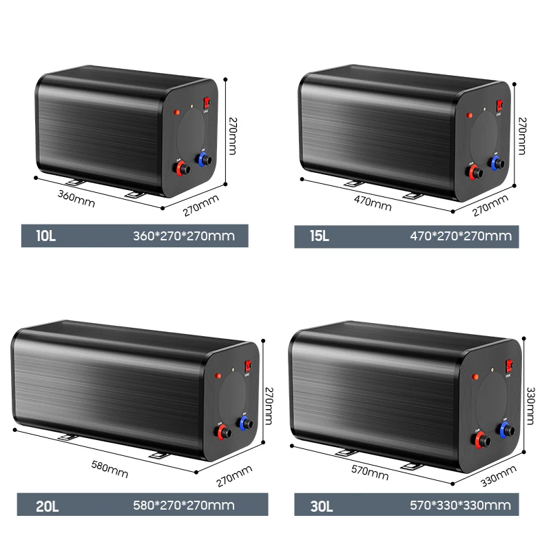 RV سخان مياه كهربي منزلي صغير 12 فولت-240 فولت توفير الطاقة تسخين سريع 30L خزان داخلي من الفولاذ المقاوم للصدأ للسيارات والفنادق #2
