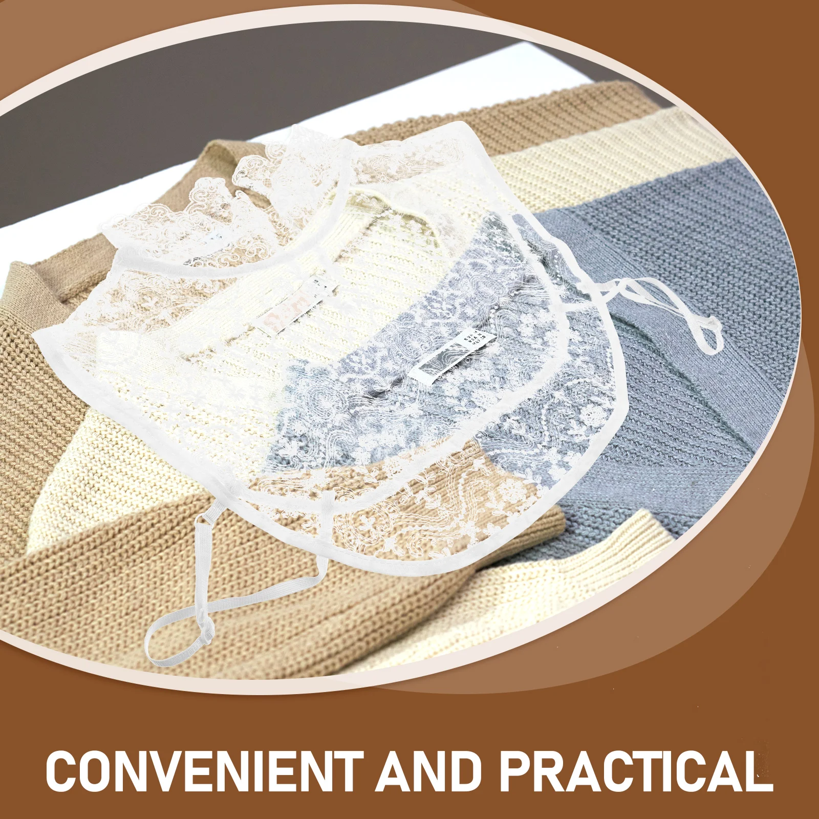 

Shirt Collar Fake Collars Detachable Women Fake Lace Collar Detachable Attachable Cotton All match Lace Accessory