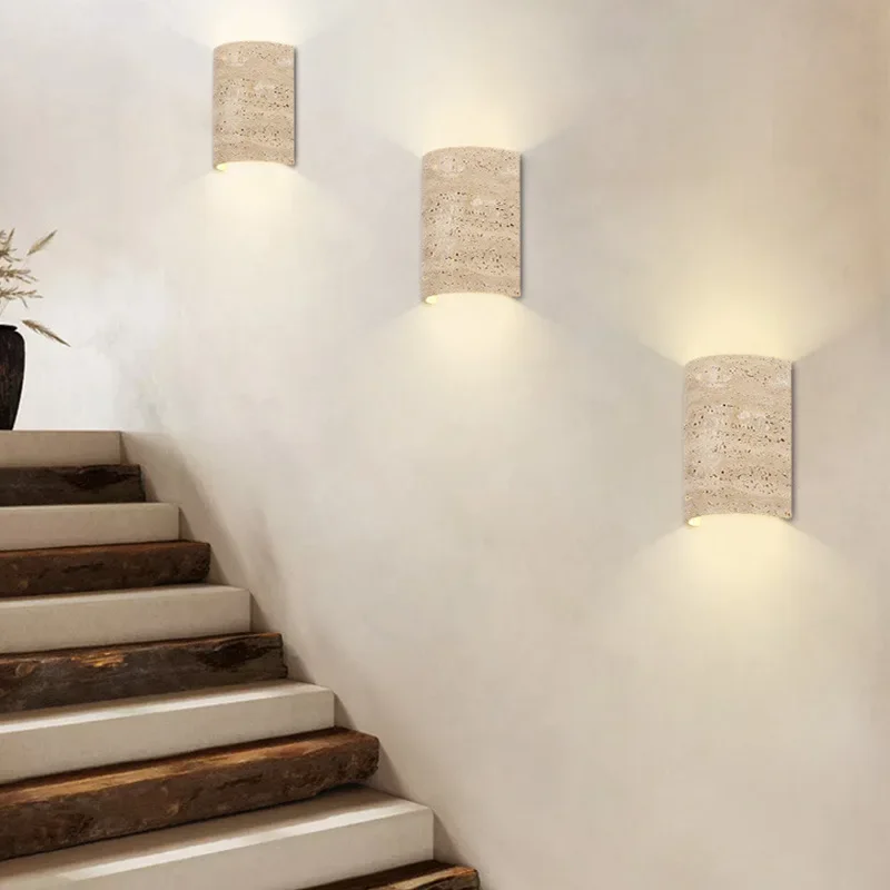 LED Natural Stone Wall Light Modern Art Room Decoration Wall Lighting Bedroom Home Background LED Simple Wall Lamp Night Light