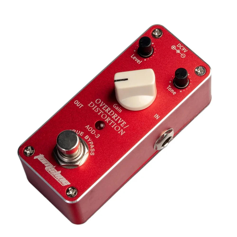 Tomsline AOD-3 Mini Guitar Effect Pedal Overdrive Distortion True Bypass Guitar Effects Guitar Accessories New Adjustable