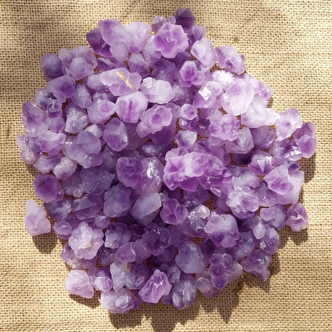 Natural Amethyst Crystal Buds Cluster Raw Quartz Point Purple Crystal Cluster Specimen for Home Decoration Jewelry Making