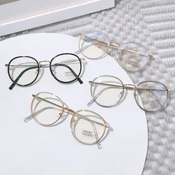 Vintage Round Metal Frame Anti Blue Light Blocking Glasses Women Men Fashion Optical Eyewear Reading Computer Eyeglasses