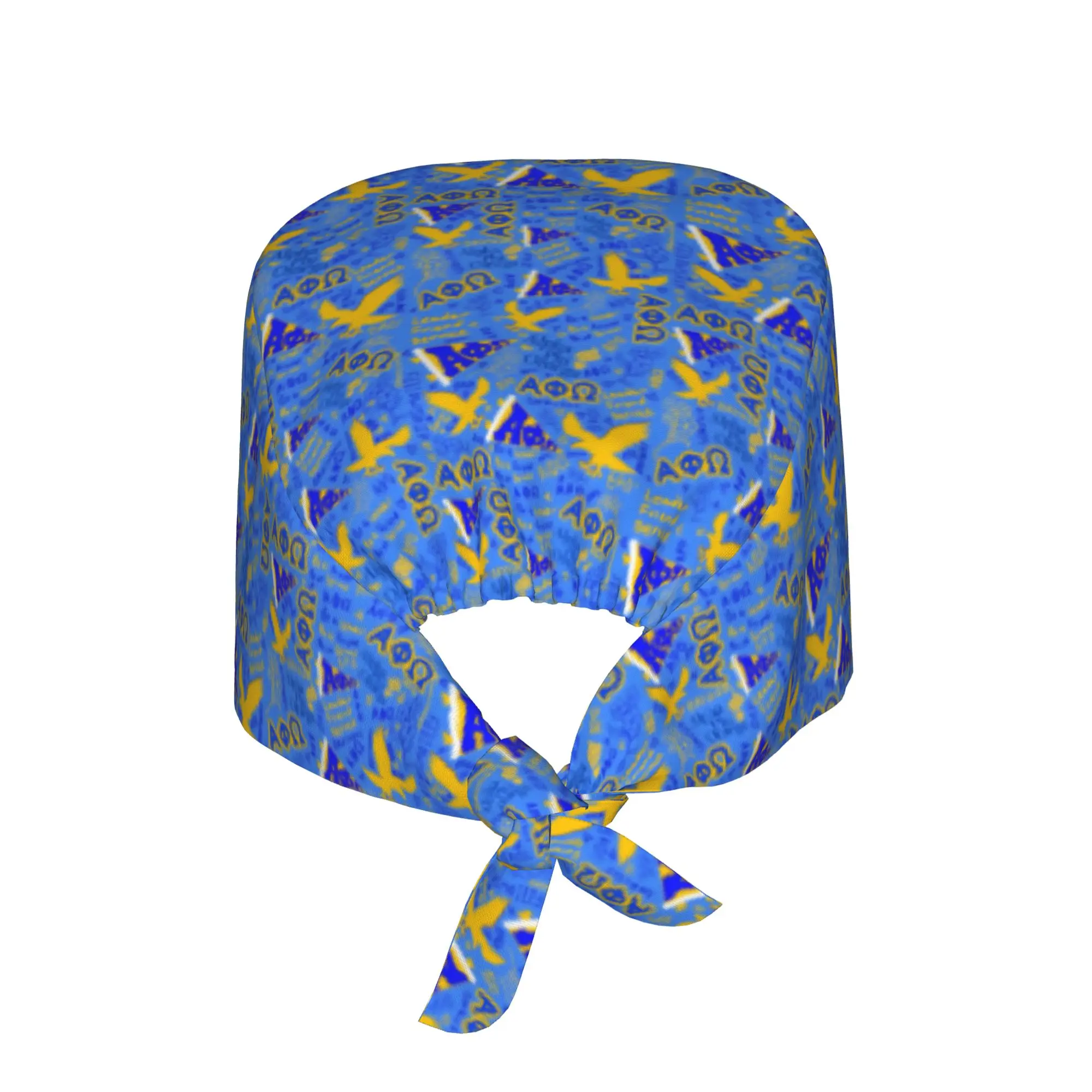 Coeducational Fraternity APO Breathable Nursing Work Cap Surgical Scrub Caps Unisex Nursing Hair Hats Alpha Phi Omegas Work